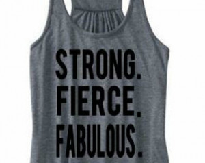 Strong, Fierce, Fabulous, Workout Tank Top, Fitness Tank, Gym Shirt ...