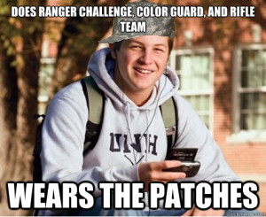 College ROTC Freshmen - does ranger challenge color guard and rifle ...