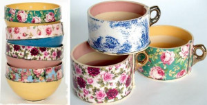 Love these vintage-patterened mugs by Virginia Graham
