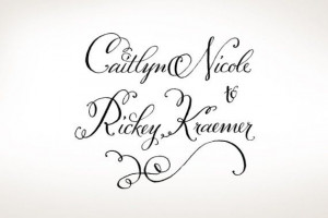 fabulous calligraphy of Molly from Plurabell