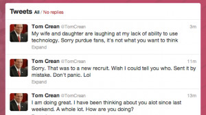 Tom Crean sends cryptic tweet