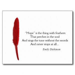 Hope motivational quote postcard