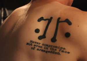man s classic tattoo gives the message of courage and perseverance in ...