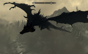 Dragon Skyrim Alduin Alduin as a shadow dragon at