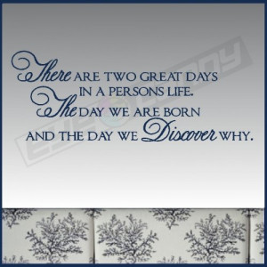 There are two great days....Family Wall Quotes Words Lettering Sticky ...