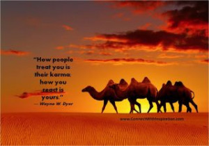... to a large size picture quote on -How People Treat You Is Their Karma
