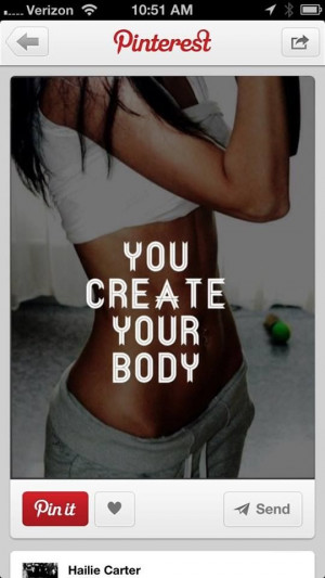 You create your body! #quotes #workouts #isagenix http://di ...