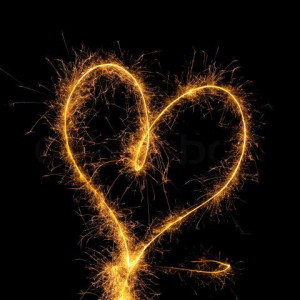 Love fireworks heart