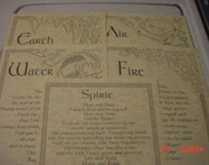 ... Five Elemental Evocations Pages (earth, water, air, fire, and spirit