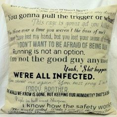 ... ://www.etsy.com/listing/177465732/the-walking-dead-quote-pillow-cover
