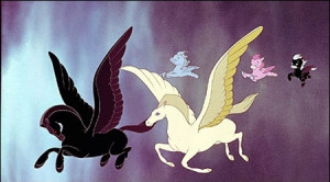 disney, fantasia, horses, pegasus, walt