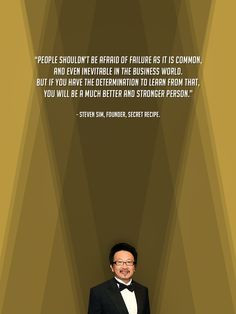 People shouldn’t be afraid of failure as it is common, and even ...