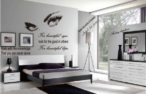 quote wall sticker - removable wall decal - Hepburn's sexy eyes wall ...
