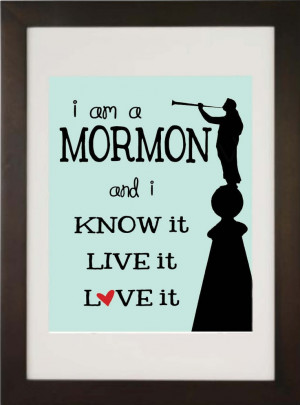 am a MORMON LDS quote w/ Angel Moroni by mwarnerdesigns on Etsy