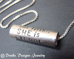 Inspirational Necklaces Shakespeare quote Necklace She is Fierce ...