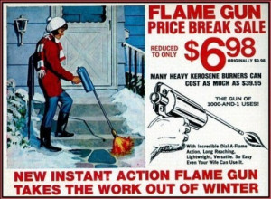 Funny Picture: Sick of the snow? Try the sidewalk-sweeping 'Flame Gun ...