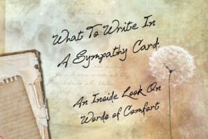 ... in a sympathy card an inside look on words of comfort many examples of