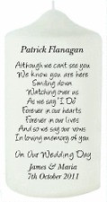 Memorial Candles for Weddings - Personalised with Names of Loved Ones ...