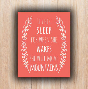 4x6 and 8x10 coral Nursery quote INSTANT download by PrintableHome, $5 ...