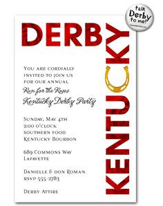 Kentucky Derby Party Invitations More