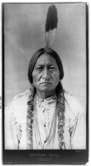 Chief Sitting Bull (Tatanka iyotake), a Hunkpapa Sioux spiritual ...