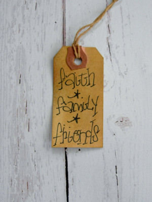 Primitive Rustic Country Sayings Hang tag Gift tag Craft supply Faith ...