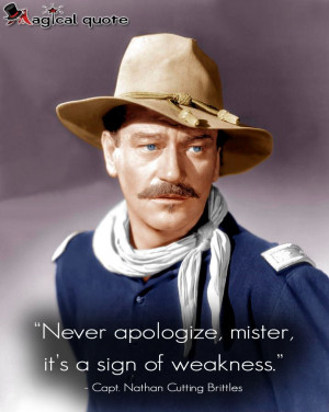 ... , mister, it’s a sign of weakness. #JohnWayne #moviequotes #quotes
