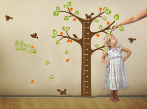 ... Stickers USA Wall Sticker Decal Tree Growth Chart with Quote Large