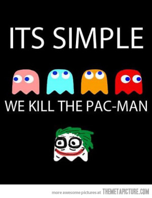 Funny photos funny Pacman game Batman Joker