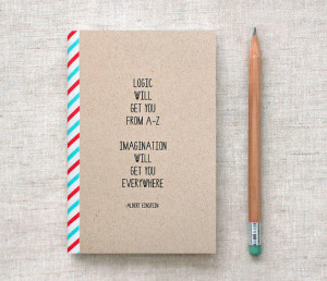 ... , Mini Notebook, Sketchbook - Quote, Recycled - Stocking Stuffer