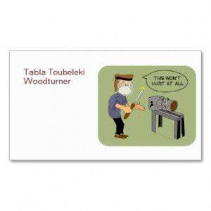 This Won't Hurt Funny Woodturning Cartoon Double-Sided Standard ...