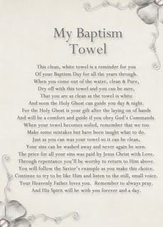 Ctr Towel And Poem For Baptism Gifts Church