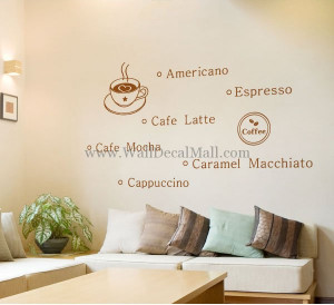 home wall decals quote coffee time quote wall decals