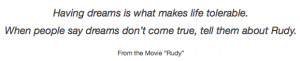 Rudy Ruettiger Movie Quotes
