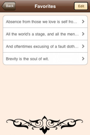 William Shakespeare Inspirational Quotes iPhone App & Review