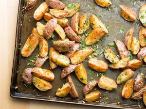 Roasted Yukon Potatoes with Rosemary and Roasted New Potatoes with