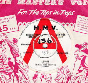Johnny kidd pirates demo linda lu 1961 hmv 2 sider 7633327