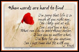 When words are hard to find...