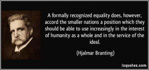formally recognized equality does, however, accord the smaller ...