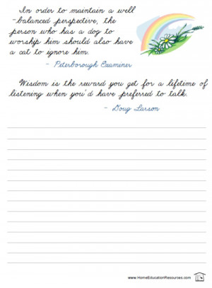 quotations in cursive handwriting free printable packet from ...