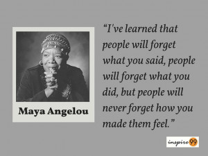People Quotes : Maya Angelou – People Will Forget What You Said ...