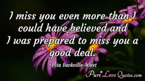 Miss You Love Quotes For Him Miss you even more cute image