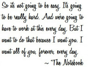 Its not going to be easy -the notebook