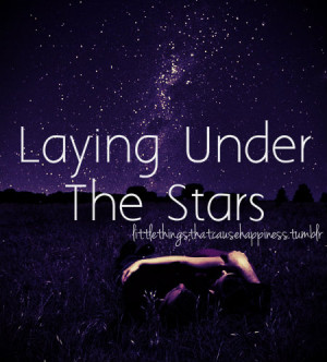 laying under the stars
