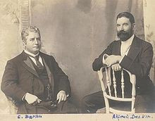 Edmund Barton (left), the first Prime Minister of Australia , with ...