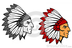 Indian Chief Mascot Head