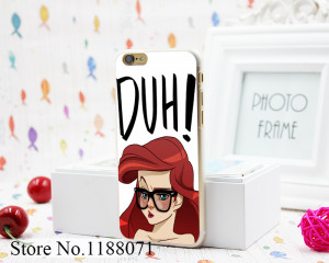 Ariel DUH Quote Cute Funny Girly Princess Hard Transparent Clear Cover ...