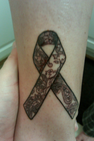 Melanoma Cancer Ribbon Tattoos I7jpg Picture