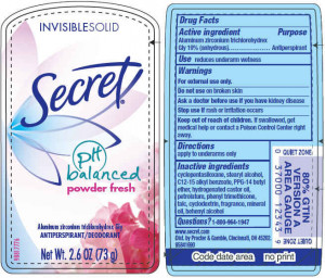 Secret Fresh Effects Invisible Solid Antiperspirantdeodorant Fresh