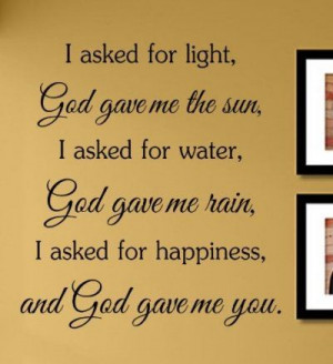 God Gave Me You #wallquotes #quotes